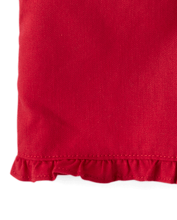 Girls Ruffle Pull On Shorts - Little Essentials