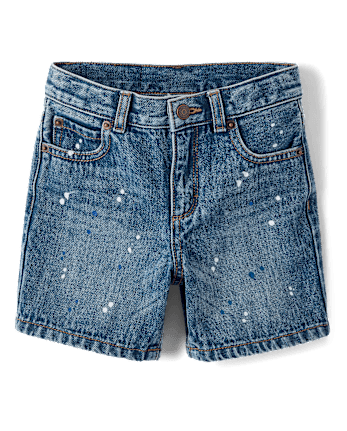 Boys Paint Splatter Jean Shorts - Driftwood Bay