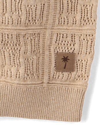 Boys Stitched Sweater Polo - Driftwood Bay