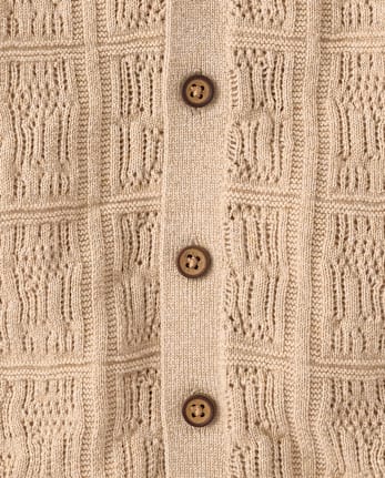 Boys Stitched Sweater Polo - Driftwood Bay