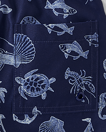 Boys Sea Creature Swim Trunks - Swim Shop