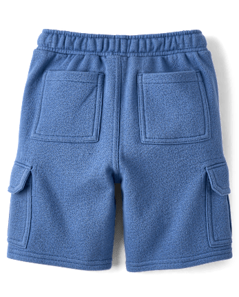 Kids French Terry Pull On Cargo Shorts - Nantucket Charm