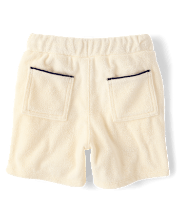 Boys Contrast Terry Pull On Shorts - Nantucket Charm