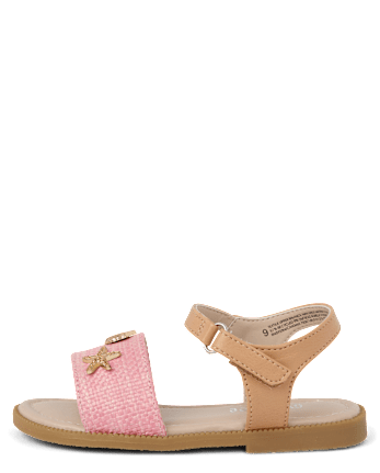 Girls Starfish Raffia Sandals - Driftwood Bay