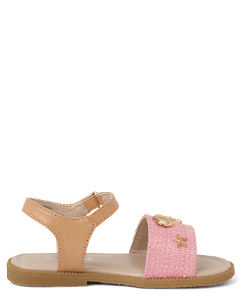 Girls Starfish Raffia Sandals - Driftwood Bay