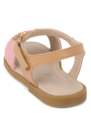 Girls Starfish Raffia Sandals - Driftwood Bay
