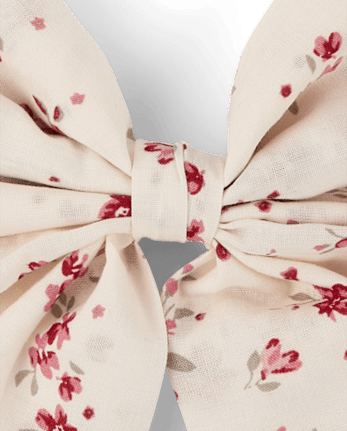Girls Floral Ruffle Bow Hair Clip 2-Pack - Nantucket Charm