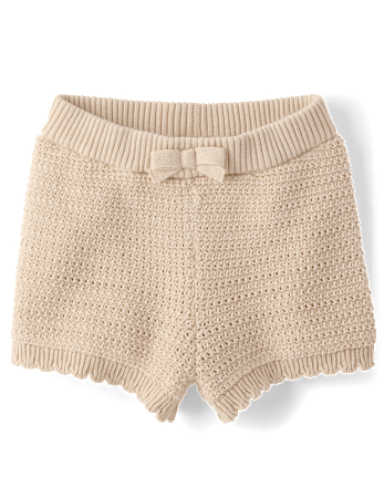 Girls Crochet Scalloped Crochet Shorts - Driftwood Bay