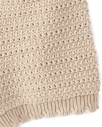 Girls Crochet Scalloped Crochet Shorts - Driftwood Bay