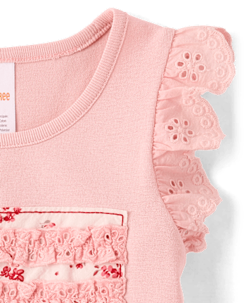 Girls Applique Embroidered Americana Top - Nantucket Charm