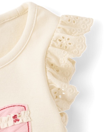 Girls Applique Embroidered Americana Top - Nantucket Charm