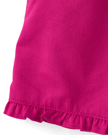 Girls Ruffle Pull On Shorts - Little Essentials
