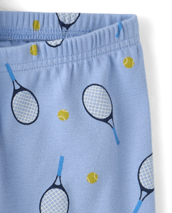 Boys Tennis Snug Fit Cotton Henley Pajamas - Gymmies