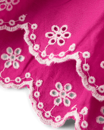 Womens Mommy And Me Embroidered Eyelet Tiered Dress - Amalfi Coast