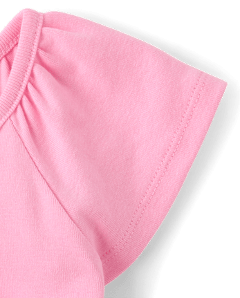 Girls Embroidered Flutter Top - Amalfi Coast