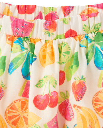 Girls Fruit Tassel Ruffle Skort - Amalfi Coast