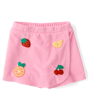 Girls Crochet Fruit Terry Faux Wrap Skort - Swim Shop