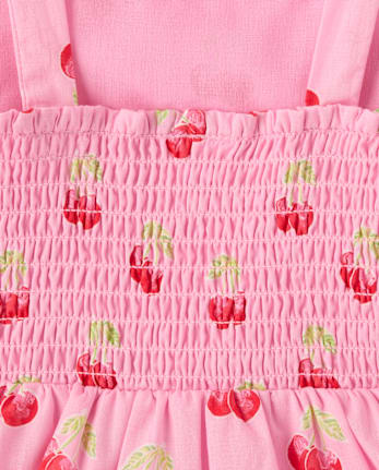 Girls Cherry Tiered Dress - Amalfi Coast