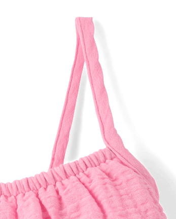 Girls Embroidered Eyelet Gauze Tank Top - Amalfi Coast