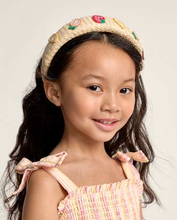 Girls Raffia Fruit Headband - Amalfi Coast