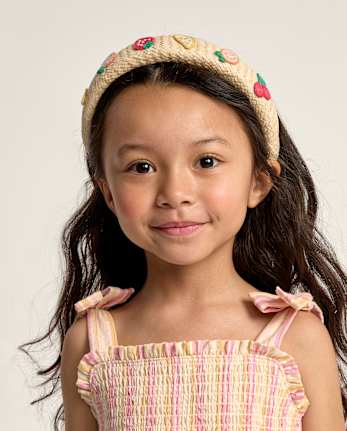 Girls Raffia Fruit Headband - Amalfi Coast