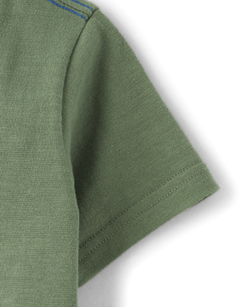 Boys Chenille Embroidered Lizard Top - Amalfi Coast