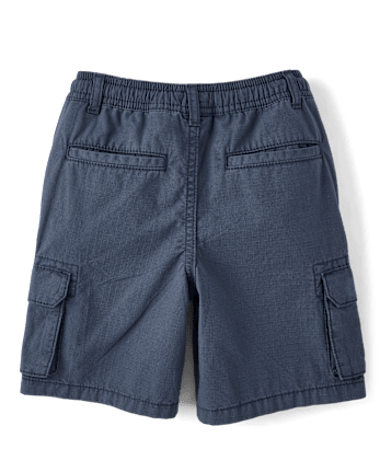 Boys Garment Dyed Ripstop Pull On Cargo Shorts - Driftwood Bay