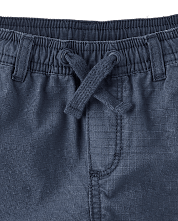 Boys Garment Dyed Ripstop Pull On Cargo Shorts - Driftwood Bay