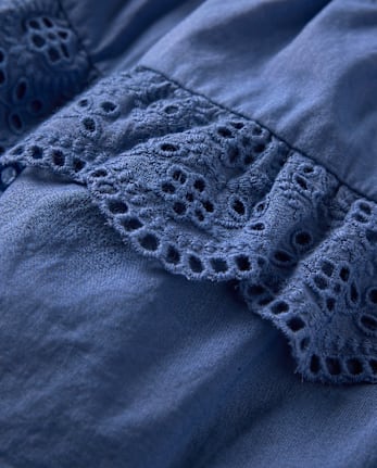 Girls Embroidered Eyelet Tiered Skort - Driftwood Bay