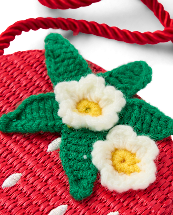 Girls Raffia Strawberry Bag - Amalfi Coast