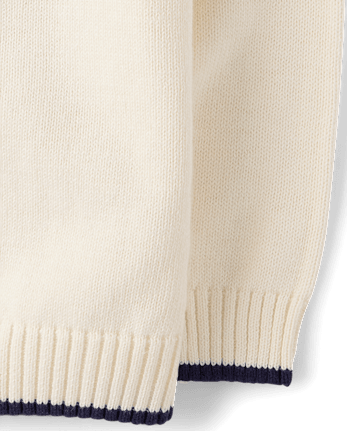 Kids Intarsia Embroidered Flag Sweater - Nantucket Charm