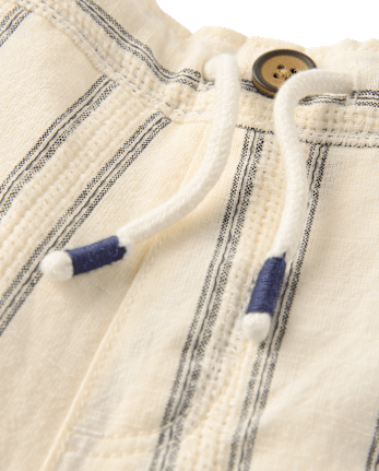 Boys Striped Textured Pull On Shorts - Driftwood Bay