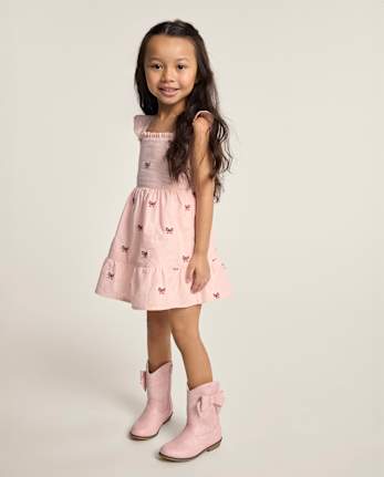 Girls Bow Cowgirl Boots - Nantucket Charm