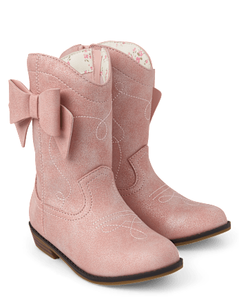 Girls Bow Cowgirl Boots - Nantucket Charm