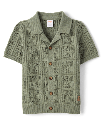 Boys Stitched Sweater Polo - Driftwood Bay