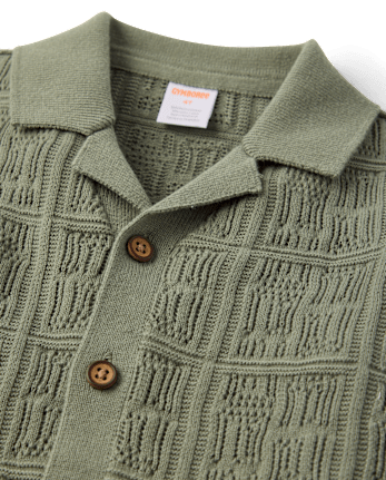 Boys Stitched Sweater Polo - Driftwood Bay