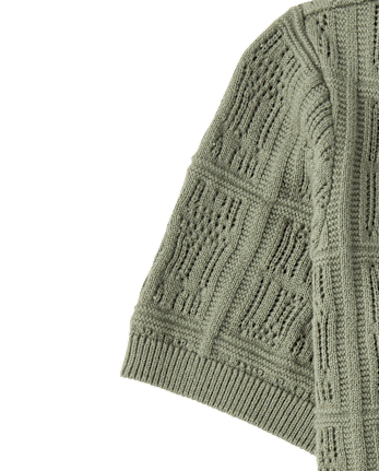 Boys Stitched Sweater Polo - Driftwood Bay