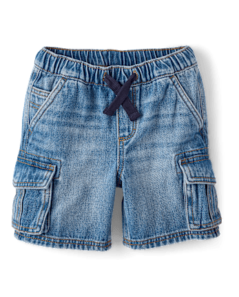 Boys Pull On Cargo Jean Shorts - Little Essentials