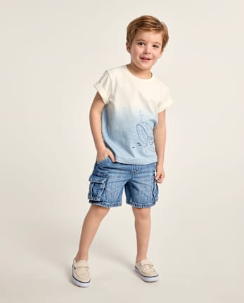 Boys Pull On Cargo Jean Shorts - Little Essentials