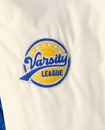 Boys Embroidered Chenille Varsity Jacket - Collegiate Club