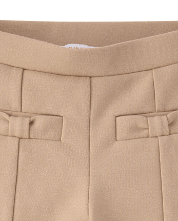 Girls Bow Ponte Jeggings - Little Essentials