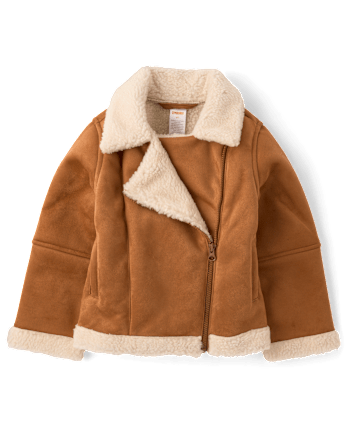 Girls Faux Suede Moto Jacket - Countryside Manor