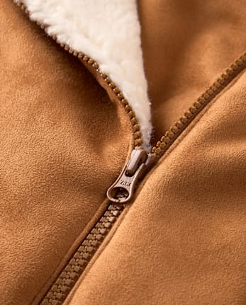 Girls Faux Suede Moto Jacket - Countryside Manor