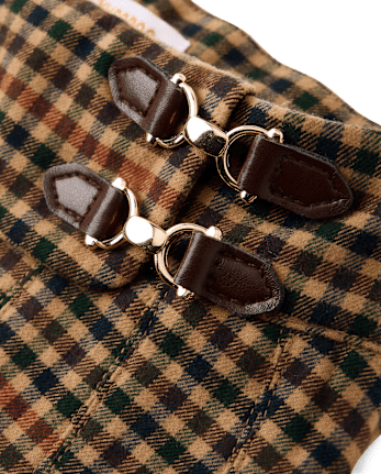 Girls Plaid Pleated Buckle Skort - Countryside Manor