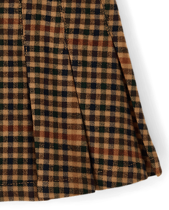 Girls Plaid Pleated Buckle Skort - Countryside Manor
