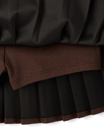 Girls Pleated Faux Leather Skort - Countryside Manor
