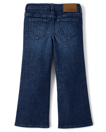Girls Bow Wide Leg Jeans - Little Essentials