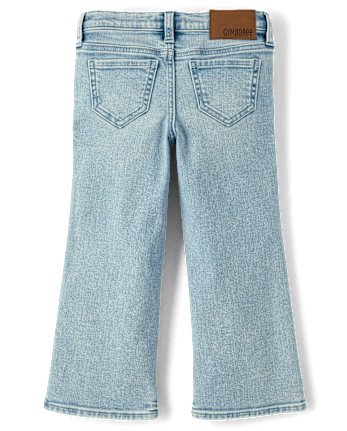 Girls Bow Wide Leg Jeans - Little Essentials