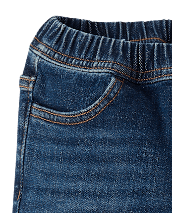 Girls Pull On Wide Leg Jeans - Little Essentials