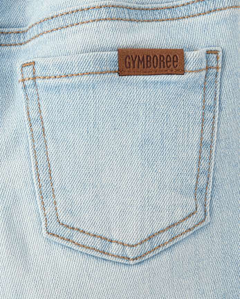 Girls Pull On Wide Leg Jeans - Little Essentials